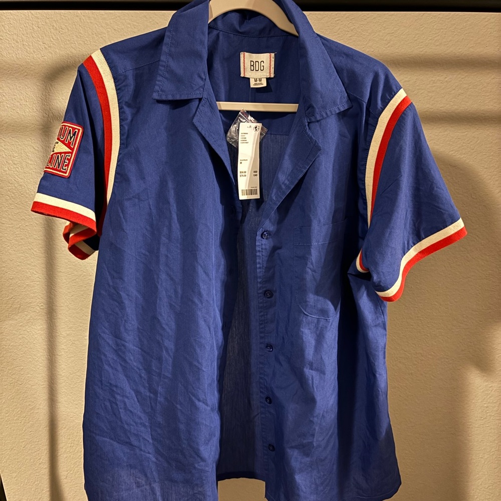 Urban Outfitters BDG Blue/Red Button Down Shirt
